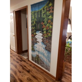 ABeadedCurtain - Mountain Stream Beaded Curtain 90 Strands  (+Hanging Hardware)