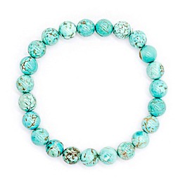 SIMPLÍ BASIC Natural Turquoise Healing Gemstone Bracelets 8mm Bead | Women & Mens Bracelets | Purification of The Heart | Evil Eye Beads | Removes Negative Energy | Everyday Jewellery | Inc Gift Box