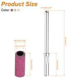 HARFINGTON 60pcs Small Sanding Bands for Nail Drill, 80#,120#,180#,240# Grit Sanding Band with 3.1mm Mandrel, Mini Drill Bits Nail Tech File for Acrylic Gel Nail Shaping Polishing