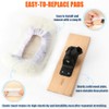 4 Pack 10 Inch Lambswool Applicator Kit, 180° Adjustable Lambskin