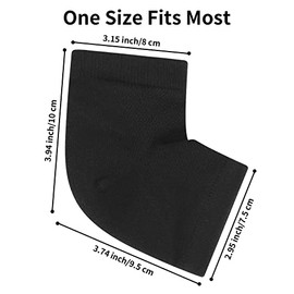 tifanso 3 pares de calcetines hidratantes para el talón para pies secos y agrietados, calcetines de gel para reparar la humedad para mujeres, talones 