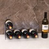 Clear Water Bottle Organizer,Stackable Bottle Storage Rack,4 Pack Wine and