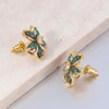 CiNily Flower Earrings, Opal Stud Earrings for Women 14K Gold