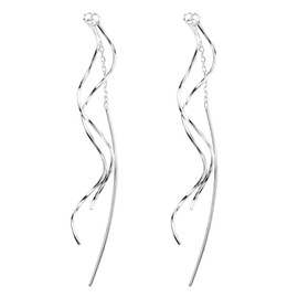 YADOCA Earrings Silver 925 Hanging for Women Girls Long Drop Tassel Earrings Helix Threader Earrings Silver Earrings Hanging with Gift Box, Sterling Silver