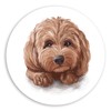 2 x 10cm Cute Cockapoo Puppy Vinyl Stickers - Dog