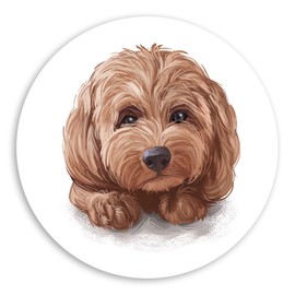 2 x 10cm Cute Cockapoo Puppy Vinyl Stickers - Dog Art Drawing Sticker #29228