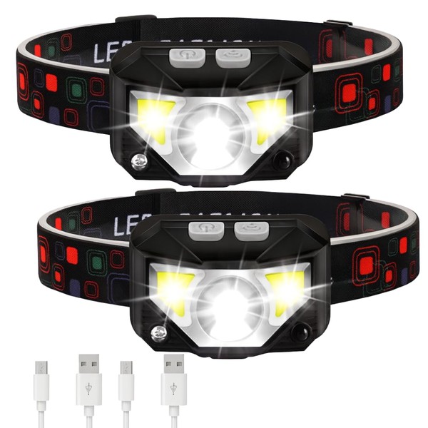 Keeble Outlet Headlamp Flashlight, 1200 Lumen Ultra-Bright LED Rechargeable Headlight