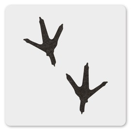 MAGJUCHE Chicken Footprints Stencil 6 Inches, Reusable Chicken Tracks Stencil for Painting DIY Crafts Decor