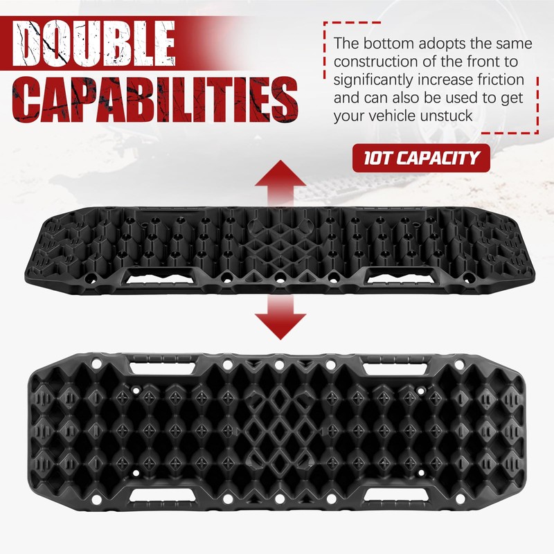 BUNKER INDUST Off-Road Traction Boards with Jack Base,Pair Recovery Track
