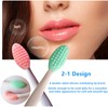 3 Pcs Lip Scrub Brush,Lip Scrubber Exfoliator,Double-Sided Silicone Lip Brush