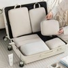 Beige suitcase organiser, packing cubes compression, packing cubes, packing cubes