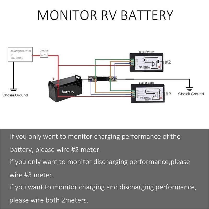 MICTUNING LCD Display Digital Voltage Multimeter DC 6.5-100V 0-100A Current