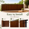 Carbonized Bamboo Fence 4ft x 8ft, Natural Outdoor Privacy Screen