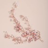 JWICOS Bride Wedding Pearl Hair Vine Gold Crystal Flower Hair