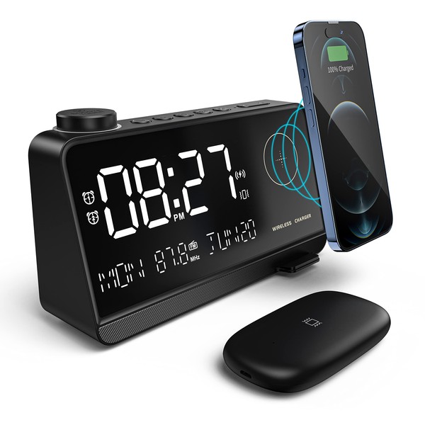 Dekala Digital Alarm Clocks for Bedrooms, Bed Shaker Alarm Clock