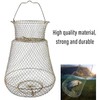 AIMALL Galvanized Fish Cage with Spring Door for Fishing, Portable