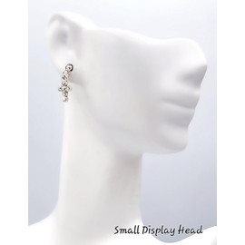 Crucifix - Tiny Cross – Iridescent Crystal Rhinestones - 13x8mm - Silver alloy charm dangle earrings with glass crystal rhinestones - 3mm Ball Stainless Steel Posts