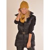styleBREAKER 01018167 Women's Knitted Loop Scarf Plain with Bubble Pattern,