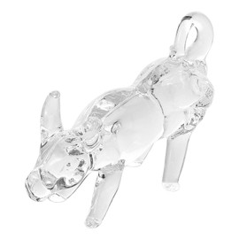 LUOZZY Crystal Cow Figurine Chinese Zodiac Animal Model Animal Crystal Cow Craft Tabletop Animal Statue Housewarming Gift