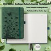 HwxBen Ruled Notebook - 365 Pages PU Leather Journal for