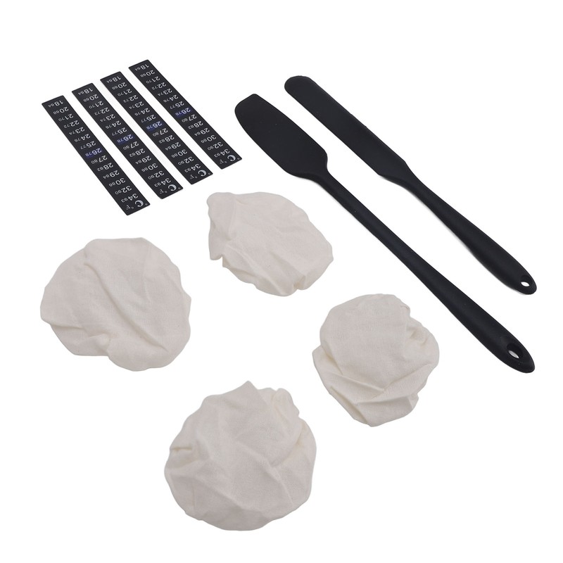 Sourdough Starter Set with Thermometer Strip Cloth Cover Efficient Bread