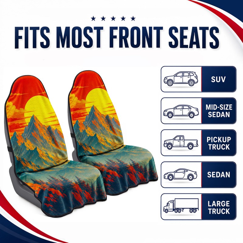 CORTHENA Car Seat Towel Cover 2 Pack for Front Seats,
