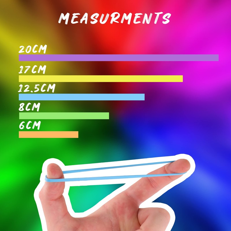 Elastic Rubber Bands 100G’s, Approximately 250pcs, NEON Coloured, Perfect for