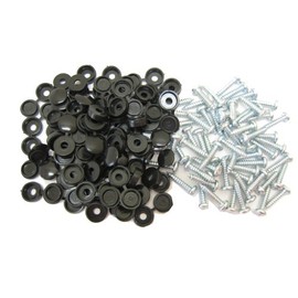 All Trade Direct 120 Pcs Number Plate Caps Screws Bolts Nuts Fitting Fix