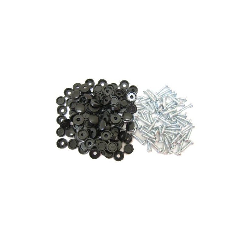 All Trade Direct 120 Pcs Number Plate Caps Screws Bolts