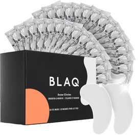 BLAQ Premium Under Eye Hydrating Patches for Dry Skin, Dark Circles and Puffiness. Snow Mushroom, Green Tea, Marine Algae, Vegan and Cruelty-Free, Snow Circles, 30-Pack