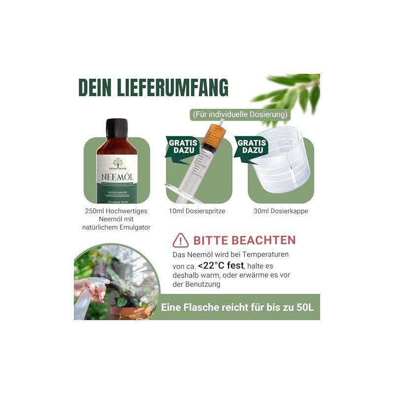 Premium Neem Oil with Emulsifier [250 ml], Natural Neem Oil