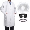 SATINIOR 6 Pieces Mad Scientist Costume Adult Lab Coat Brown