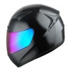 1STORM Motorcycle Bike Full FACE Helmet Booster Glossy Black; Size