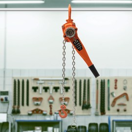 Manual Lever Chain Hoist, Chain Come Along 1.5T 3300lbs Capacity 20 FT Lifting Height, G80 Galvanised Chain Automotive Hoist Winch Puller with Brake, Two Hooks with Latches for Warehouse Garages Dock