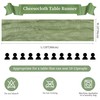 12 Pack Sage Green Cheesecloth Table Runner 10FT Long Boho