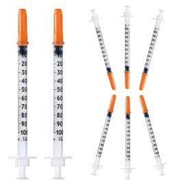 100 x 1ml/cc Plastic Tube (31G x 6mm) Multipurpose Measuring Tools, Individually Wrapped, Lab Accessories