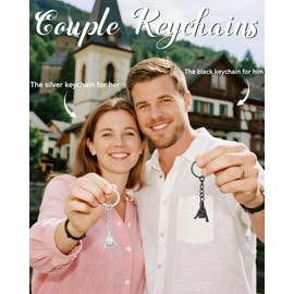 Jeka Happy Anniversary Couple Gifts for Men Women, 1 One Year Wedding Anniversary Matching Gifts for Boyfriend Girlfriend Husband Wife Keychains Cute