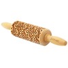 Cooky Roller Floral Decorative Rolling Pin - Baking Roll -