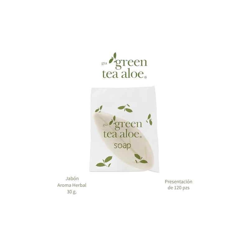 Green Tea Aloe Jabón de Hoja con Aroma Herbal, 30