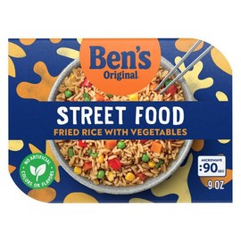 BEN'S ORIGINAL Street Food Fried Rice with Vegetables, Prepared Entrée, Microwave in 90 Seconds, 9 oz​ (Pack of 6)