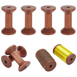 PH PandaHall Pack of 8 Wooden Spools 2.36 Inch Sewing Bobbins Wooden Embroidery Thread Spools Wire Weaving Spools for Embroidery Sewing Machines Wire Thread Cord Jewellery Chain Winding