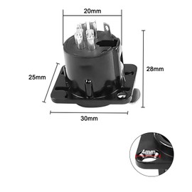 XMSJSIY 5 Pin XLR Panel Mount Plug XLR Female Audio Speaker Microphone Connector D-type Chassis Soldering for Microphone Musical Instruments 4 Pieces (5-Pin Female)