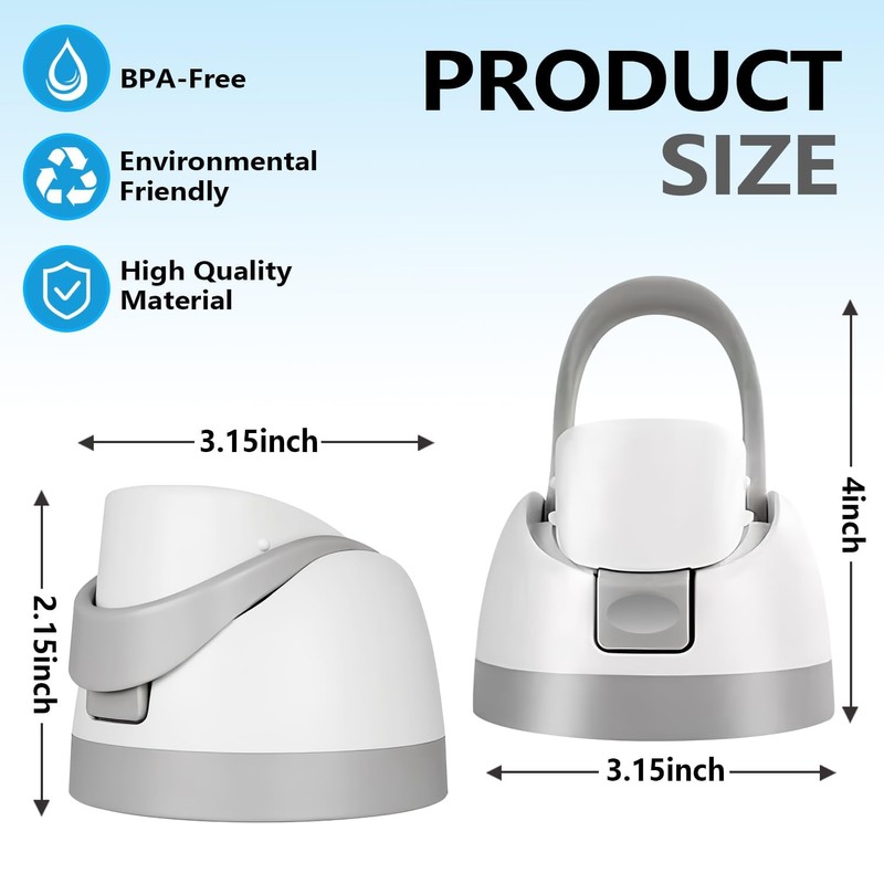 TideBloom Replacement Lid for Owala Freesip, One Button Water Bottle
