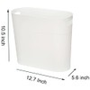 ROYFACC Small Trash Can Plastic Bathroom Wastebasket 3.2 Gallon Slim