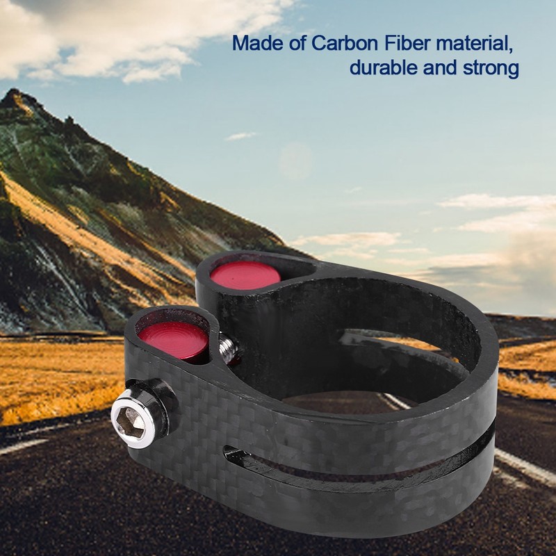 35mm Carbon Fiber Mountain Bike Bicycle Seat Post Clamp Quick