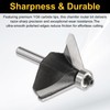 sourcing map 2pcs 45 Degree Chamfer Router Bit 1/4 Inch