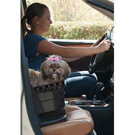 Pet Gear Booster Seat for Dogs/Cats, Removable Washable Comfort Pillow + Liner, Safety Tethers Included, Installs in Seconds, No Tools Required, Espresso