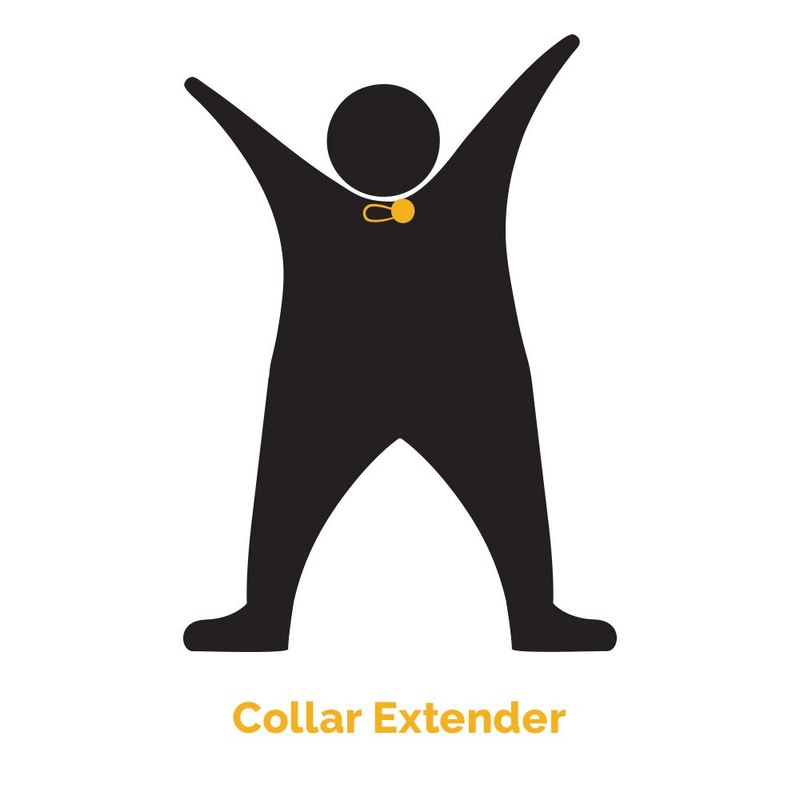 Collar Extender 5-Pack for Men's Dress Shirts, Stretches Half an