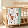 HOMRITAR 3D HighlandCow Baby Blanket for Unisex Boys Girls Dotted
