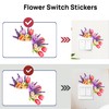 Flower Switch Stickers Unique Floral Light Switch Decals Decor Wall